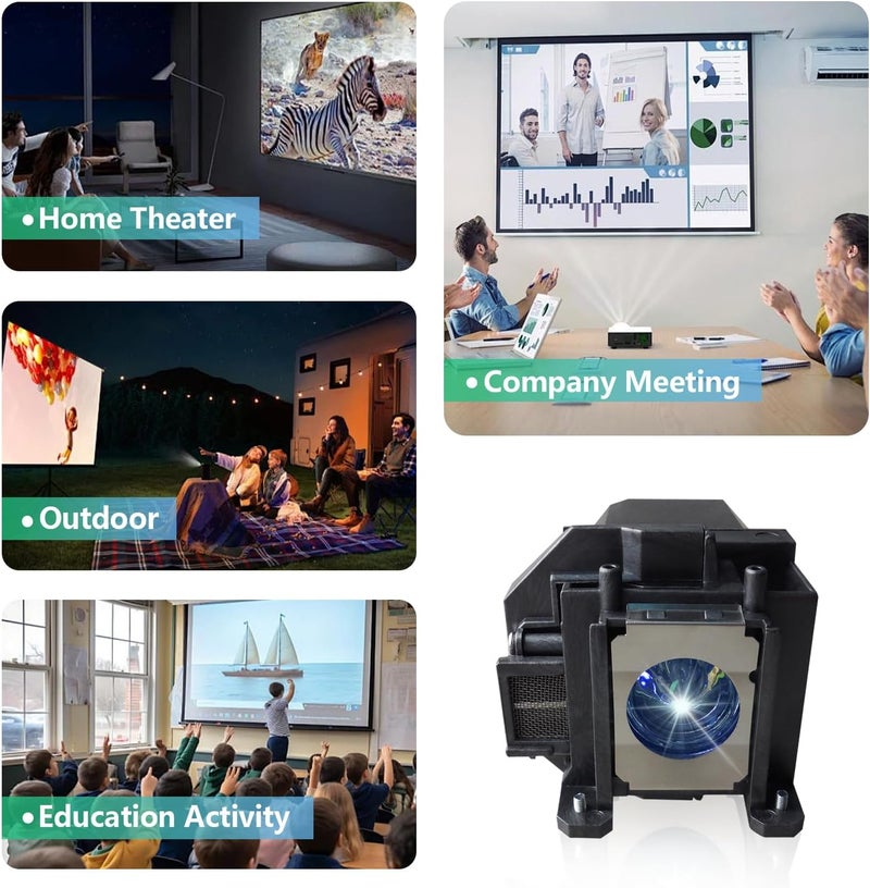SORNEICDR مصباح بديل EL PLP54 لجهاز العرض متوافق مع EPSON V13H010L54 Powerlite Home Cinema 705HD S7 79، EX31 EX51 EX71 H310A H311A H331A H327B H327C H328A H328B H328C H331B H331C - Image 2